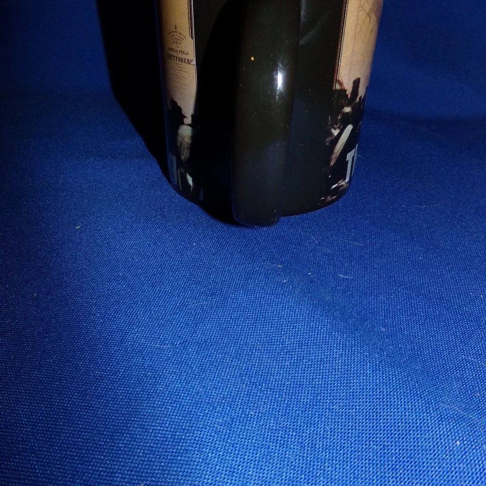 Vintage Map of the Battle of Gettysburg Coffee Mug Pencil Cup - Black